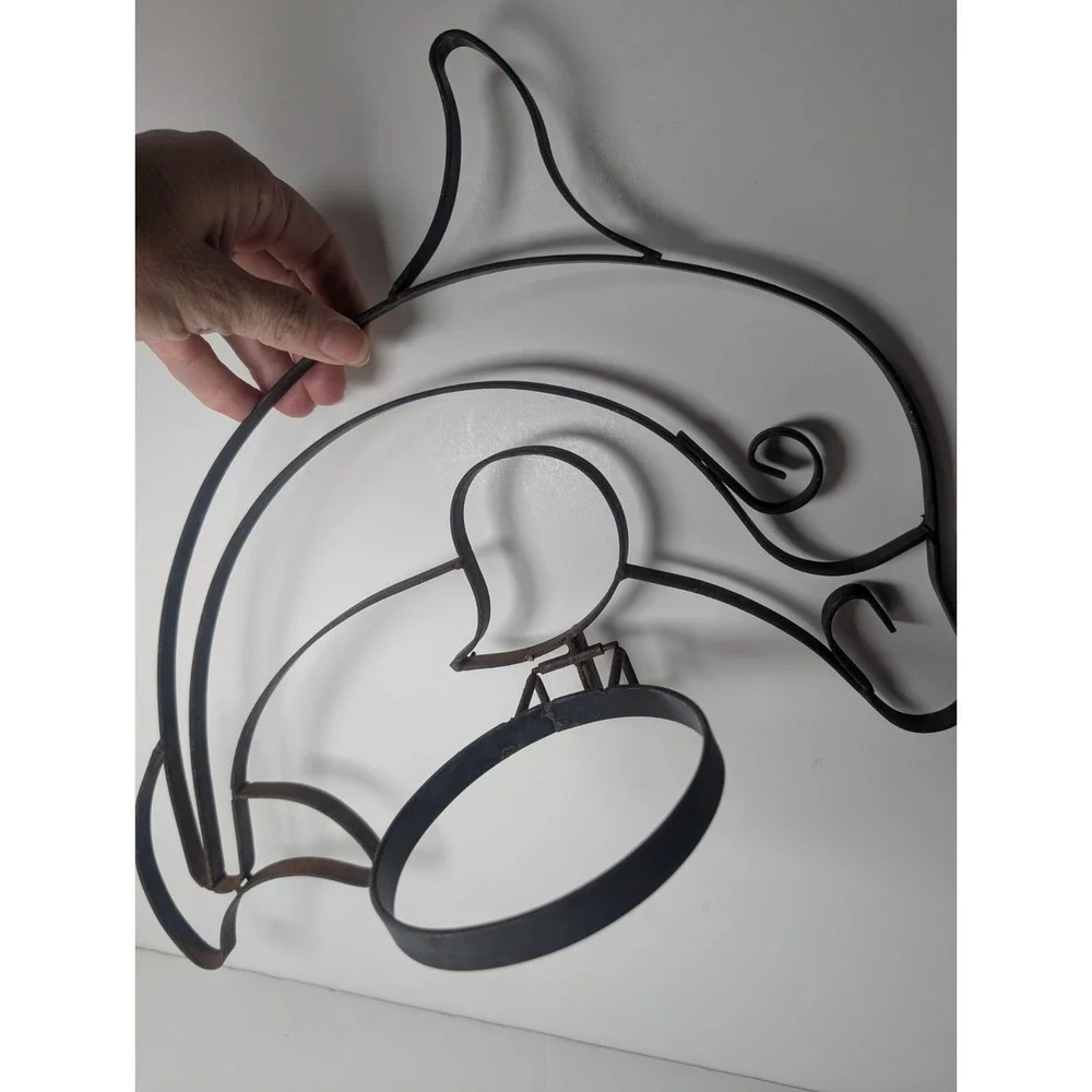 Dolphin Plant Holder Wall Hanger, 14